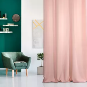 Zasłona pudrowy róż gładka, matowa 140x250 cm przelotka - ADORE - Design 91