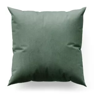 Poszewka szyta jasnozielona z grubej, matowej tkaniny welwetowej o gramaturze 380g/m2