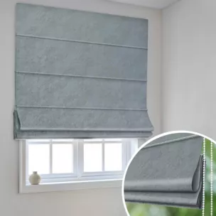 Roleta rzymska grafitowa z welwetowej tkaniny w drobny melanż