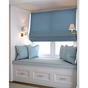 Roleta rzymska ADESSA ciemnoniebieska z miękkiej tkaniny o welurowej strukturze