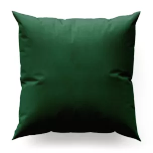 Poszewka szyta zielono butelkowo zielona z miękkiej półmatowej tkaniny welwetowej