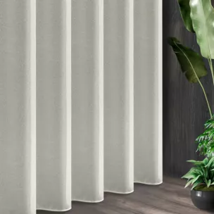 Tkanina firanowa gładka matowa siatka o gęstym splocie, odporna na zaciągnięcia, wykończona obciążnikiem z kolekcji Pierre Cardin