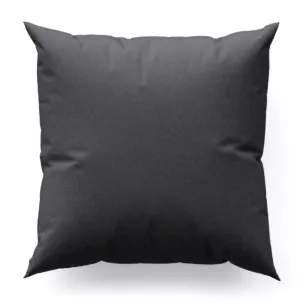Poszewka szyta grafitowa z tkaniny o naturalnym splocie w stylu eko