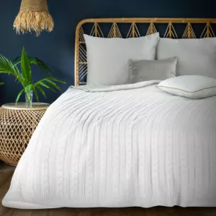 EUROFIRANY PREMIUM Koc AKRYL 2 miękki pled z dzianiny z warkoczami