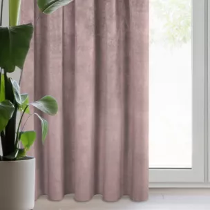 Zasłona pudrowo różowa z ekskluzywnego aksamitnego welwetu 290 g/m2 140x270 cm taśma VILLA