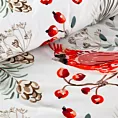 Pościel świąteczna 220x200 cm z mikrowłókna kolor biały, czerwony WILLOW