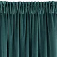 Zasłona ciemno turkusowa z ekskluzywnego aksamitnego welwetu 290 g/m2 140x270 cm taśma - VILLA