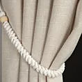Dekoracyjny sznur matowy wykonany zakończony drewnianymi koralikami RICO