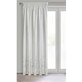 Zasłona kremowa z przecieranym wzorem z miękkiego welwetu 140x270 cm taśma MIRELA
