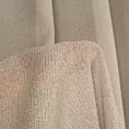 Firana szyta na taśmie 5 cm beżowa z drobnej siateczki, wykończona obciążnikiem