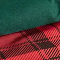 Pościel świąteczna 160x200 cm bawełna ranforce, kolor czerwony, zielony z nadrukiem kraty GLORY