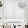 Roleta rzymska biała z miękkiej tkaniny o naturalnym splocie