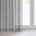 Firana srebrna o strukturze luźnej, geometrycznej siatki 140x250 cm przelotka AIDEN