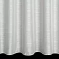 Firana szyta na taśmie 5 cm srebrna z lekko połyskującej etaminy o gęstym splocie, wykończona obciążnikiem