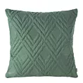 Poszewka na poduszkę 40x40 cm ciemnozielona z geometrycznym wzorem wytłaczanym techniką hot press ALARA DESIGN 91
