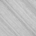 Zasłona biało, srebrna z widocznym splotem 140x250 cm przelotka - AGNES