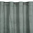 Zasłona welwetowa stalowo jasnoszara ze złotym wzorem 140x250 cm przelotka - GINA - Design 91