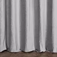 Zasłona szyta na taśmie 5 cm popielata z miękkiej szenilowej tkaniny z efektem melanżu