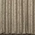 Zasłona szyta na flexach beżowo złocista z tkaniny welwetowej ze złotym marmurkowym nadrukiem