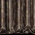 Komplet zasłon welwetowych brązowych 2 szt z przecieranym błyszczącym wzorem 147x263 cm flex 1:2 szerokość po zmarszczeniu