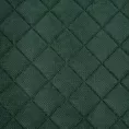 Narzuta welwetowa ciemnozielona 220x240 cm strukturalnego pikowana w geometryczny wzór metodą hot press LAURA