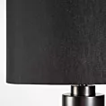 Lampa stołowa do pokoju czarna CLARA o prostej szklanej podstawie