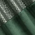 Zasłona ciemnozielono, srebrna z lśniącego welwetu z aplikacja z cekinów 140x250 cm przelotka - MARGOT
