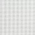 Roleta rzymska FLAVIO srebrna z dwustronnej tkaniny, deseń w krateczkę z dodatkiem srebrnej nici