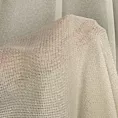 Firana szyta na taśmie 5 cm ciemnokremowa z drobnej siateczki, wykończona obciążnikiem