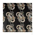 Roleta rzymska czarno złota z tkaniny w elegancki orientalny wzór z błyszczącą nicią Italissima Eva Minge