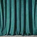 Zasłona ciemnoturkusowa z miękkiego welwetu 140x250 cm taśma - SUZANA