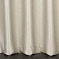 Zasłona szyta na taśmie 5 cm jasnobeżowa z gładkiej, zaciemniającej tkaniny z wyraźnym splotem