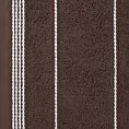 Ręcznik kąpielowy 50x90 cm bawełniany kolor brązowy ze stębnowaną bordiurą 500 g/m2 MIRA