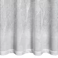 Dekoracja okienna biała zdobiona botanicznym wzorem z żakardu 140x250 cm przelotka - LINNEA