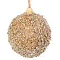 Bombka choinkowa o trójwymiarowej strukturze zdobiona brokatem