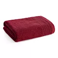 Ręcznik kąpielowy 70x140 cm bawełniany kolor bordowy zdobiony błyszczącą bordiurą 500 g/m2 LARI