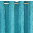 Zasłona turkusowa o strukturze sztruksu 140x250 przelotka JULIE