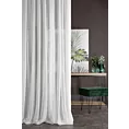 Tkanina firanowa elegancka gładka krepa zakończona szwem obciążającym z kolekcji Eva Minge