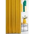 Zasłona szyta na taśmie 5 cm ADESSA żółta z miękkiej tkaniny o welurowej strukturze