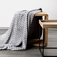 Koc 170x210 cm srebrny bardzo miękki w dotyku z wytłaczanym wzorem 3D CINDY 6 Design 91