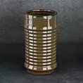 Wazon ceramiczny SAMI minimalistyczny, o kształcie walca ze żłobieniami