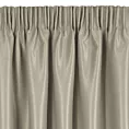 Zasłona ciemnobeżowa z błyszczącą nicią z tkaniny zaciemniającej 140x270 cm taśma - SELINA