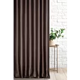 Zasłona szyta na flexach brązowa z jednokolorowej gładkiej tkaniny