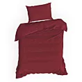 Pościel 140x200 cm gładka z satyny bawełnianej kolor bordowy DINA Diva Line