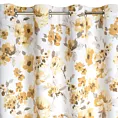 Zasłona biało, beżowa w kwiaty, zaciemniająca 140x250 cm przelotka - CAREN