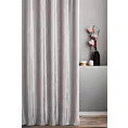 Zasłona szyta na taśmie 5 cm SAFARI 1 szara z miękkiej welwetowej tkaniny z połyskiem i poziomym prążkiem