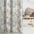 Tkanina zasłonowa miękka, o lekkim splocie,  z malarskim kwiatowym nadrukiem
