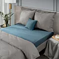 Prześcieradło jersey z gumką 240x220 cm z bawełny kolor niebieski 125 g/m2 Design 91
