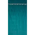 Zasłona turkusowa z aplikacją w słoniki z welwetowej tkaniny 140x250 cm przelotka - KIDS