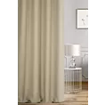 Zasłona szyta na taśmie 8 cm beżowa z tkaniny o naturalnym splocie w stylu eko Italissima